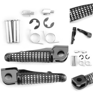 Front Foot Peg Footrest For Kawasaki ZX-9R 98-03 EX250 NINJA 250 EX300 NINJA 300 13-15 Black