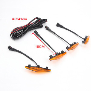 Clip-On Grille LED Lights for Toyota 4Runner TRD Pro 2014-2019 Amber 4pcs/Set