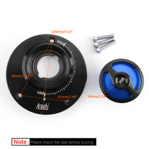 Fuel Filler Cover Gas Tank Cap For Yamaha YZF R1 R1M 04-17 YZF R6 03-16 Blue