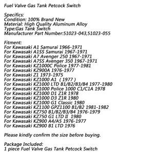 Fuel Petcock Valve Gas Tank Switch For Kawasaki KZ1000C 77-81 KZ900A 76-77 51023-043