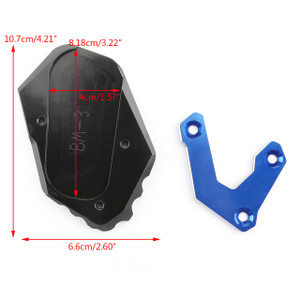 CNC Kickstand Side Stand Plate Extension Pad For BMW R1200GS LC 2017-2018 Blue