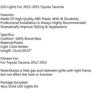 4X Front Bumper Hood Grille LED Lights For Toyota Tacoma 2012-2015 PTR54-35150