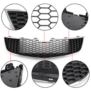 Front Lower Bumper Grille Grill Inserts Trim Covers For Chevy Cruze 09-14