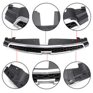 Front Upper + Lower Grille Full Grille Kit Cover Trim For Chevrolet Cruze 09-14