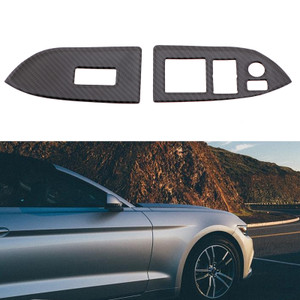 Fiber Window Switch Buttons Frame Cover Trim For Toyota 86 Subaru BRZ 2015 Carbon