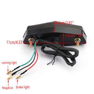 LED Brake Stop Running Rear Tail Light Lamp For most of motorcycles Smoke