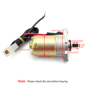 Electric Starter Motor Starting For POLARIS 0453848 0454951 Outlaw 50 08-18 Predator 50 07 Silver