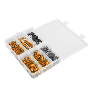 177PCS Sportbikes Fairing Bolts Kit M5/M6 Fastener Screws Gold