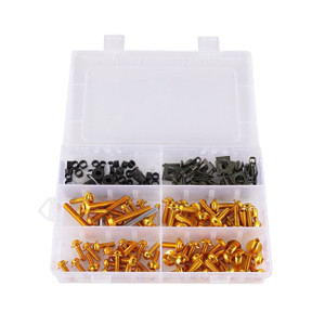 177PCS Sportbikes Fairing Bolts Kit M5/M6 Fastener Screws Gold