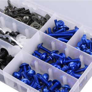 Fairing Bolt Kit Bodywork Screws for Hodnda CBR1000RR CBR1100XX CBR125R CBR250R CBR600F CBR600F2 F3 F4 F4i CBR600RR Interceptor 750 NC700X Shadow ST1300 V45 Sabre Blue
