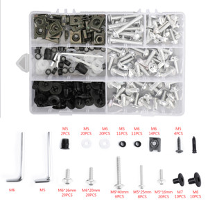 Fairing Bolt Kit Bodywork Screws for Kawasaki Concours 14 ER-6N GPz1100 Ninja 1000 300 500R 650R H2 ZX10R ZX11 ZX12R ZX14R ZX6R ZX7R ZX9R Versys 650 Zephyr 550 750 Silver