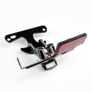 Fender Eliminator License Plate Mount Holder With LED For BMW S1000 RR 09-16 Black