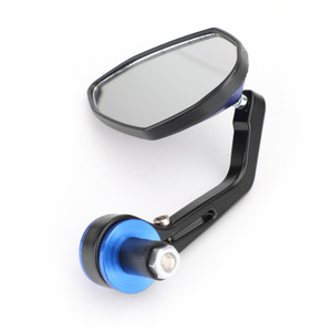 7/8" Handle Bar End Mirrors Universal Blue