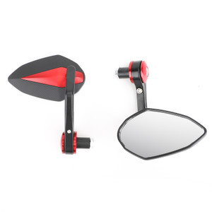 7/8" Handle Bar End Mirrors Universal Red
