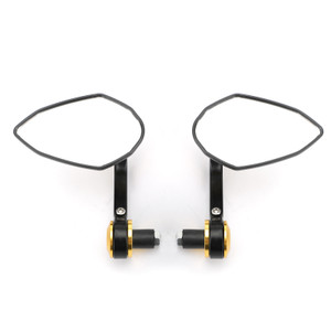 7/8" Handle Bar End Mirrors Universal Gold