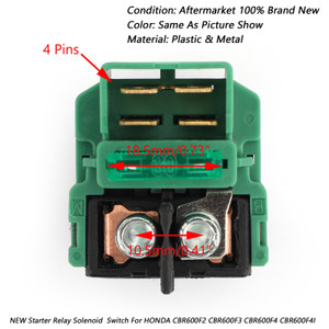 Starter Solenoid Relay For Honda 1000 CBR1000RR 04-07 800 VFR800 INTERCEPTOR 98-09