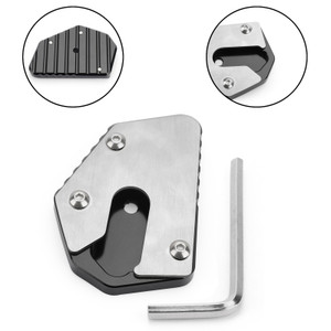 CNC Kickstand Side Stand Extension Pad For SUZUKI V-STROM 650 DL650 12-19 650 XT 17-19 Black