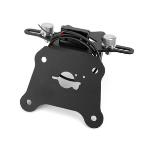 License Plate Frames Holder Bracket W/ LED Moto For Kawasaki Z900RS 18-19 Black