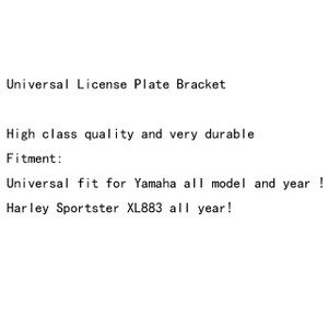 License Plate Bracket Mount Holder Yamaha YZF R1 R6, Black