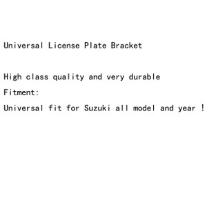 Bracket Mount Holder Universal License Plate Suzuki GSXR 600 750 1000, Black