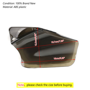Mid-Frame Air Heat Deflector Trim Accents Shield For Sportster XL883 XL1200 14-18 Smoke