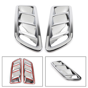 Hood Engine Air Vent Outlet Cover Trim 2PCS For Wrangler JL 18-19 Chrome