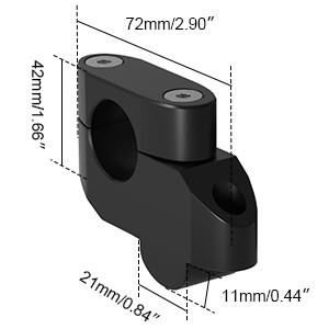 Billet Aluminum 7/8" Handlebar Risers Extensions Kit For 22mm 7/8 Handlebar Motorcycle Black