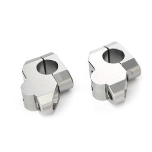 Billet Aluminum 7/8" Handlebar Risers Extensions Kit 22mm For 22mm 7/8 Handlebar Motorcycle Titanium