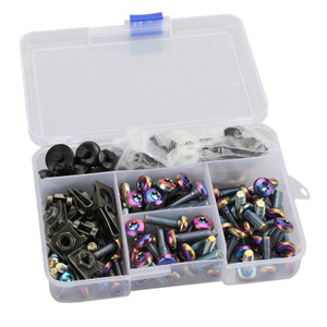 173pcs Burnt Titanium Fastener Clip Screw Kit Windscreen Fairing Bolt Universal