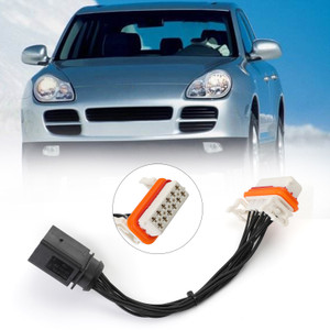 Headlight Wiring Harness Lamp Xenon Front Connector For Porsche Cayenne 03-06 Black