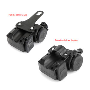Motorcycle Motorbike USB Charger Power Adapter Socket Cell Phone GPS Waterproof Black