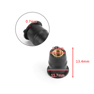 50 Quantity - M5 Rubber Well Nut Windscreen & Fairing 10mm 3/8 Wellnuts