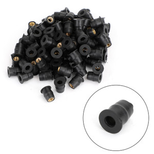 100 Quantity - M5 Rubber Well Nut Windscreen & Fairing 10mm 3/8 Wellnuts
