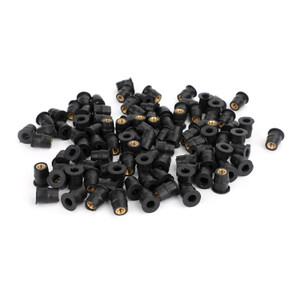 100 Quantity - M5 Rubber Well Nut Windscreen & Fairing 10mm 3/8 Wellnuts