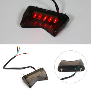Brake Running Tail Light Chpper Bobber For Universal Motorcycle Bobber ATV Dirt Bike Smoke