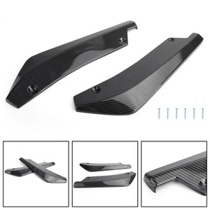 Rear Bumper Fin Canard Splitter Diffuser Valence Spoiler Lip Carbon