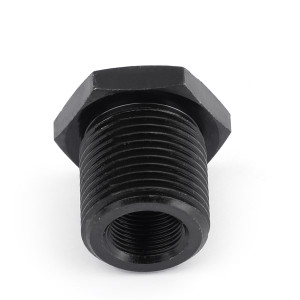 1/2-28 To 13/16-16 Automotive Threaded Oil Filter Adapter Black