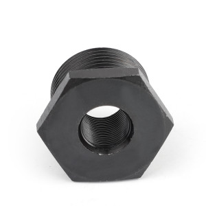 1/2-28 To 3/4 NPT Automotive Threaded Oil Filter Adapter Black