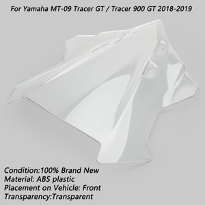 Windshield WindScreen For Yamaha MT-09 Tracer GT / Tracer 900 GT 2018-2019 Clear