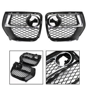 Front Bumper Closed Grid Fog Light Grille Left & Right For BMW X6 E71 12-14 Black