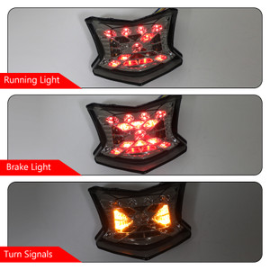 Taillight For Kawasaki Z650 Z650 ABS Ninja 650 Z900 ABS 2017-2024 Silver Generic