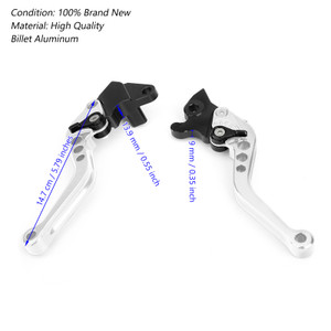 Left&Right Brake Clutch Levers For YAMAHA YZF-R15 2008-2014 Silver