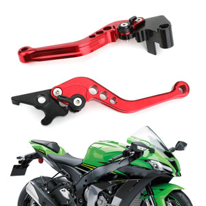 Left & Right Brake Clutch Levers For Kawasaki Ninja 250 300 Red