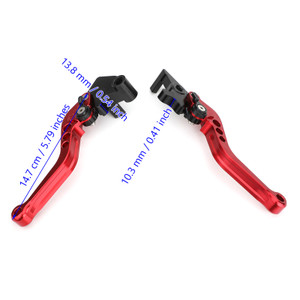 Left & Right Brake Clutch Levers For Kawasaki Ninja 250 300 Red