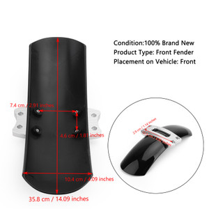 Front Fender Mudguard For BMW R nineT Scrambler 2016-2019 Black