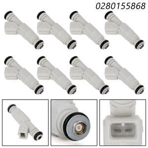 Fuel Injectors 8 Set 36lb For Ford Mustang Pontiac Camaro GM V8 LS1 LT1 5.0L 5.7L 380cc 0280155737 0280155811 White