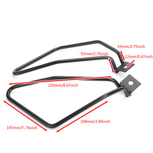 Saddlebag Support Mounting Bracket Universal for Sportster 883 Fat bob FXDF Dyna BK Black