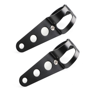 43mm-50mm Fork Headlight Mount Bracket Universal Motorcycle Head Lamp Holder Adapter Black