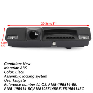 Boot Tailgate Handle Trunk Handle Switch F1EB-19B514-BE For Ford Focus ST 12-18 Black