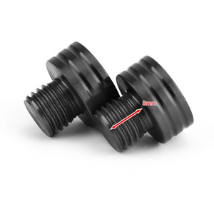 Pair M10x1.25mm Mirror Blanking Plugs Bolts Universal Black